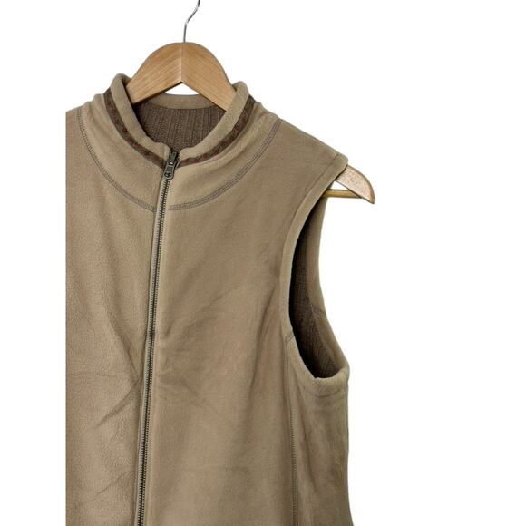 Gander Mountain Guide Series Tan Lambswool Blend Full Zip Vest Women's Medium - Picture 11 of 14
